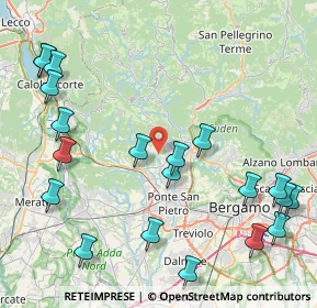 Mappa Via Albarida, 24030 Barzana BG, Italia (10.525)