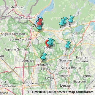 Mappa Via Eugenio Corbetta, 22063 Cantù CO, Italia (6.66364)