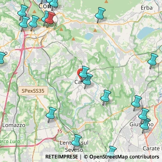 Mappa Vicino stazione, 22063 Cantù CO, Italia (6.7635)