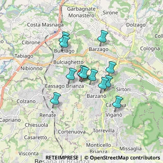 Mappa Via S. Giovanni, 23894 Cremella LC, Italia (1.30667)