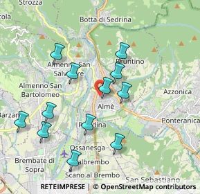 Mappa Via Torquato Tasso, 24011 Almè BG, Italia (1.8625)