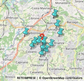 Mappa Località Costa, 23893 Cassago Brianza LC, Italia (1.35615)
