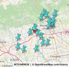 Mappa Via Ravenne, 36063 Marostica VI, Italia (6.7315)