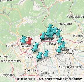 Mappa Via Ravenne, 36063 Marostica VI, Italia (9.963)