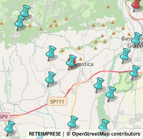 Mappa Via del Donatore, 36063 Marostica VI, Italia (6.68333)