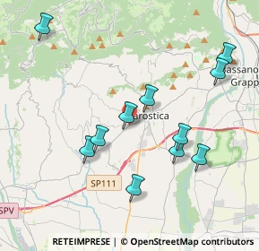 Mappa Via del Donatore, 36063 Marostica VI, Italia (3.92545)