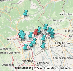 Mappa Via del Donatore, 36063 Marostica VI, Italia (10.40111)