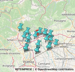 Mappa Via del Donatore, 36063 Marostica VI, Italia (11.44211)
