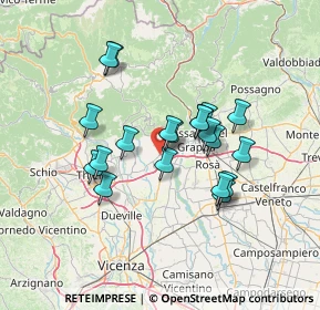 Mappa Via del Donatore, 36063 Marostica VI, Italia (11.3335)