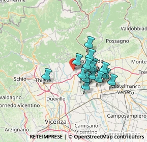 Mappa Via del Donatore, 36063 Marostica VI, Italia (9.31875)