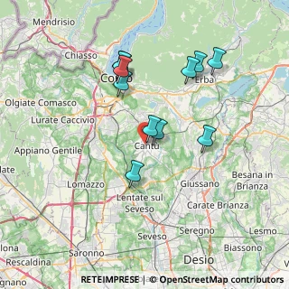 Mappa Piazza Guglielmo Marconi, 22063 Cantù CO, Italia (6.70091)