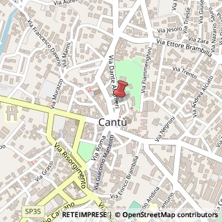 Mappa Via Dante Alighieri, 7, 22063 Cant? CO, Italia, 22063 Cantù, Como (Lombardia)