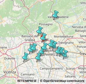 Mappa Via Cacciatora, 31037 Loria TV, Italia (11.90357)