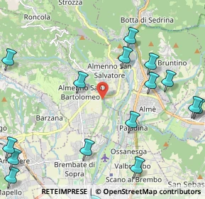 Mappa Via S. Tomè, 24030 Almenno San Bartolomeo BG, Italia (2.89875)