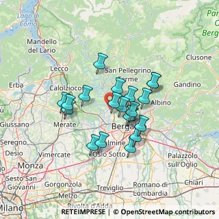 Mappa Via S. Tomè, 24030 Almenno San Bartolomeo BG, Italia (10.51)