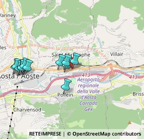 Mappa Località Grand Chemin, 11100 Aosta AO, Italia (1.9325)