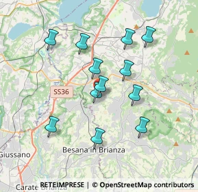 Mappa Piazza Papa Giovanni XXIII Beato, 23893 Cassago Brianza LC, Italia (3.25833)