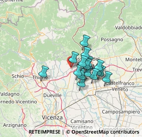 Mappa Via Walter Tobagi, 36063 Marostica VI, Italia (8.90625)