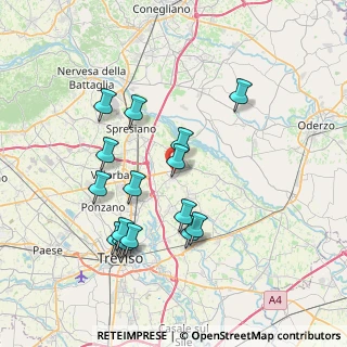 Mappa Via Marmolada, 31052 Maserada sul Piave TV, Italia (7.24813)