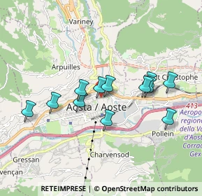 Mappa Via Guido Rey, 11100 Aosta AO, Italia (1.57667)