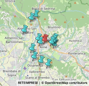 Mappa Piazza Lemine, 24011 Almè BG, Italia (1.30214)