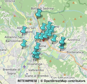 Mappa Piazza Lemine, 24011 Almè BG, Italia (1.264)