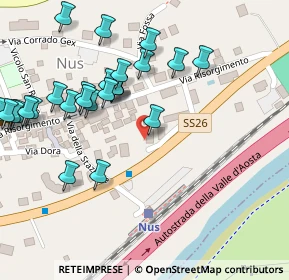Mappa Via Dora, 11020 Nus AO, Italia (0.13462)
