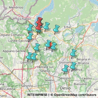 Mappa Via Giuliano Spazzi, 22063 Cantù CO, Italia (7.08353)