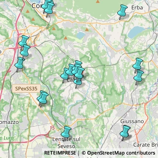 Mappa Via Giuliano Spazzi, 22063 Cantù CO, Italia (5.1625)