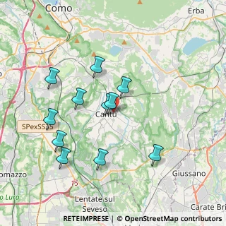 Mappa Via Giuliano Spazzi, 22063 Cantù CO, Italia (3.55545)