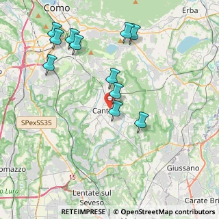 Mappa Via Giuliano Spazzi, 22063 Cantù CO, Italia (4.14909)
