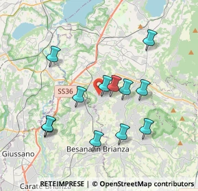 Mappa Via 8 Marzo, 23893 Cassago Brianza LC, Italia (3.50583)