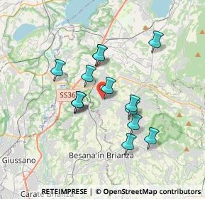 Mappa Via 8 Marzo, 23893 Cassago Brianza LC, Italia (2.90857)