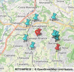 Mappa Via 8 Marzo, 23893 Cassago Brianza LC, Italia (1.68667)