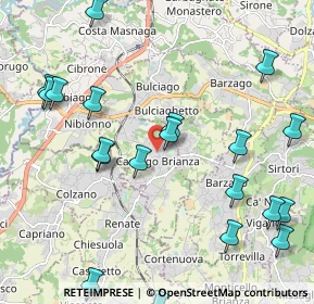 Mappa Via 8 Marzo, 23893 Cassago Brianza LC, Italia (2.5545)