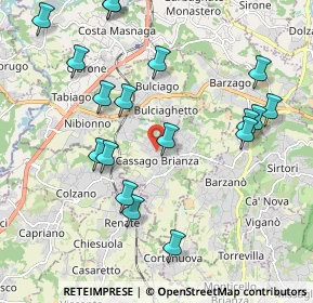 Mappa Via 8 Marzo, 23893 Cassago Brianza LC, Italia (2.23667)
