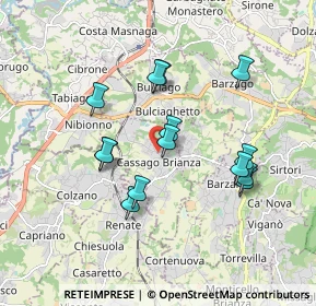 Mappa Via 8 Marzo, 23893 Cassago Brianza LC, Italia (1.61286)
