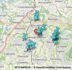 Mappa Via 8 Marzo, 23893 Cassago Brianza LC, Italia (1.568)