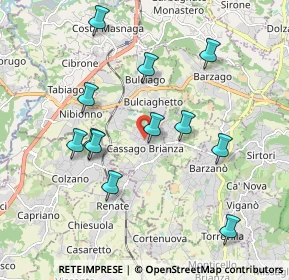 Mappa Via 8 Marzo, 23893 Cassago Brianza LC, Italia (1.87917)