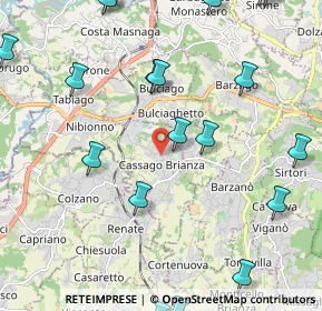 Mappa Via 8 Marzo, 23893 Cassago Brianza LC, Italia (2.9695)