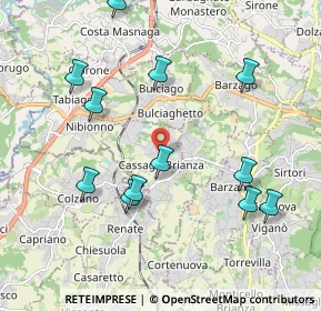 Mappa Via 8 Marzo, 23893 Cassago Brianza LC, Italia (2.13083)