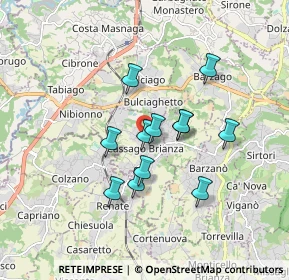 Mappa Via 8 Marzo, 23893 Cassago Brianza LC, Italia (1.35)