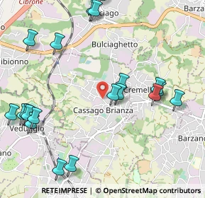 Mappa Via 8 Marzo, 23893 Cassago Brianza LC, Italia (1.2815)