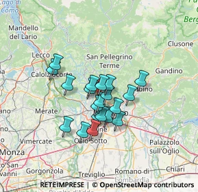 Mappa Via G. Pascoli 1 B, 24018 Villa d'Almè BG, Italia (9.362)