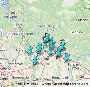 Mappa Via Brughiera, 24011 Villa d'Almè BG, Italia (9.45824)