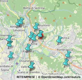 Mappa Via Brughiera, 24011 Villa d'Almè BG, Italia (2.13438)