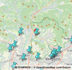Mappa Via Brughiera, 24011 Villa d'Almè BG, Italia (6.33944)