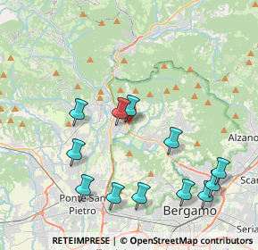 Mappa Via Brughiera, 24011 Villa d'Almè BG, Italia (4.40417)