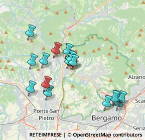 Mappa Via G. Pascoli 1 B, 24018 Villa d'Almè BG, Italia (3.68176)