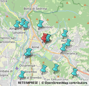 Mappa Via Scabla, 24018 Villa d'Almè BG, Italia (1.98188)